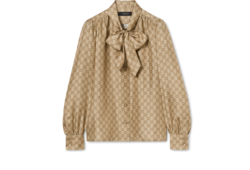 Camisa de sarga de seda con estampado