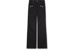 Pantalón de denim de algodón con Horsebit