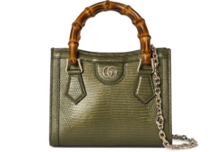 Gucci Diana lizard small tote bag