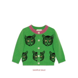 Baby Mystic Cats wool cardigan