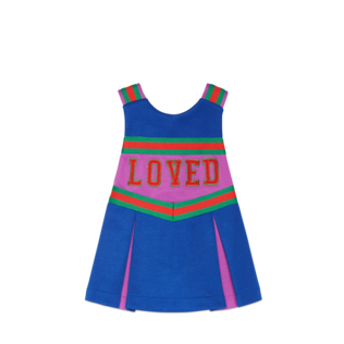 Baby embroidered technical jersey dress