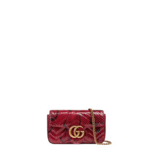 Mini borsa GG Marmont in pitone
