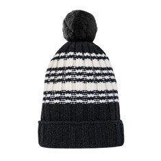 Striped wool knit hat