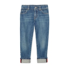 pantalon en jean pour enfant avec bande Web