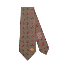 Krawatte aus Seide mit Rosen-Muster