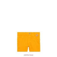 Baby stretch denim bermuda with bee