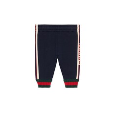 Baby pant with Gucci jacquard trim