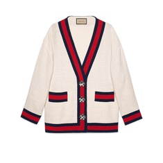 Veste cardigan oversize en tweed