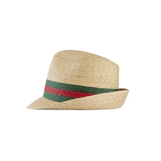 Chapeau fedora en paille tressée