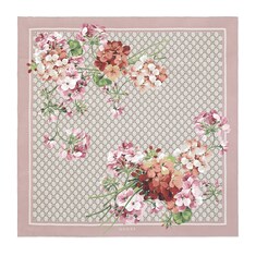Foulard en soie à imprimé géranium