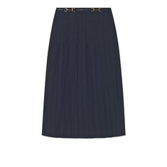 Pleated wool skirt