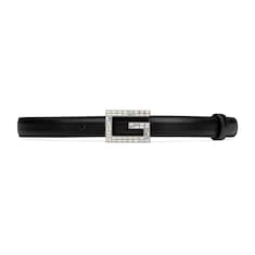 Ceinture en cuir avec boucle G carré