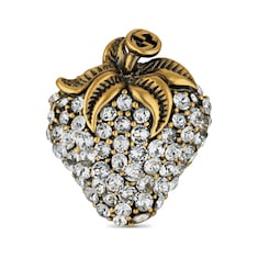 Bague fraise avec cristaux