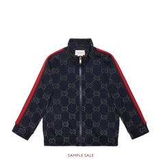 Sweat-shirt enfant zippé en lamé GG