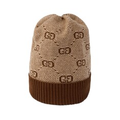 Bonnet bébé en laine et coton GG