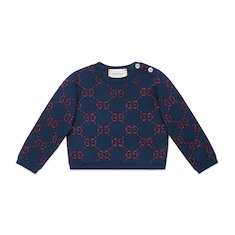 Baby GG cotton lamé sweater
