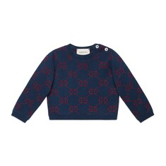 Pull bébé en coton et lamé GG