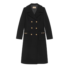 Double-breasted wool coat