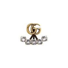 ต่างหู Single crystal Double G earring