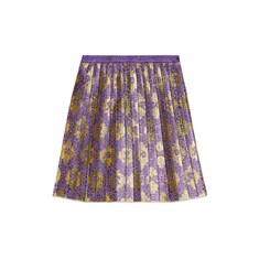 Jupe pour bébé en jacquard lamé GG fleurs et nœuds