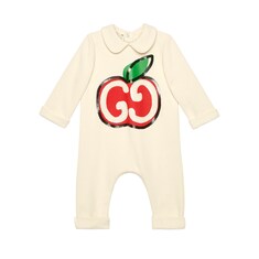 Baby GG apple print cotton one-piece