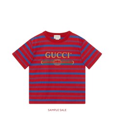 T-shirt rayé pour enfant avec logo Gucci