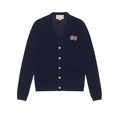Wool cardigan with GG
