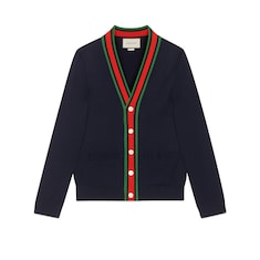 Wool knit cardigan