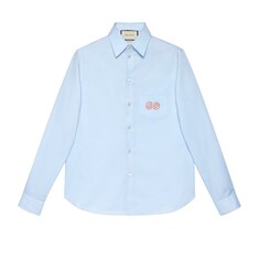 Chemise Oxford en coton avec détail GG