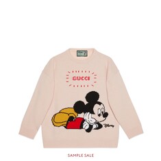 Свитер из шерсти с принтом Disney x Gucci