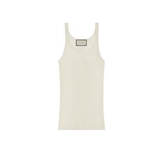 Cotton tank top with Gucci Orgasmique