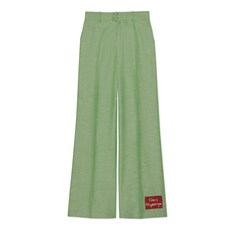Wide viscose pant with Gucci Orgasmique