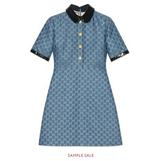 Robe en lamé GG avec col amovible
