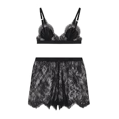 Ensemble de lingerie en dentelle fleurie