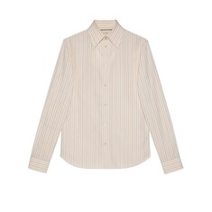 Washed striped cotton shirt