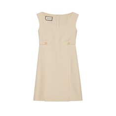 Robe en soie et laine sans manches