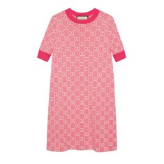 GG cotton wool piquet short dress