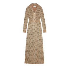 Robe longue en lamé de viscose G carré