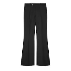 Wool silk cropped flare pant