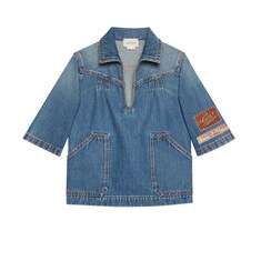 Chemise pour enfant en jean avec étiquettes