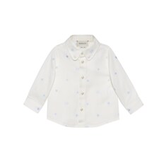 Chemise pour bébé en coton Oxford avec broderies symboles