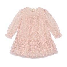Robe pour bébé en tulle avec broderie guirlande GG