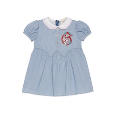 Robe pour bébé en coton vichy avec détail G