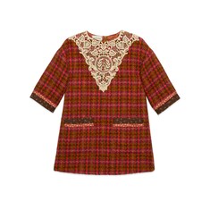Robe pour enfant en tweed avec macramé