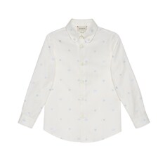 Chemise pour enfant en coton Oxford avec broderies symboles