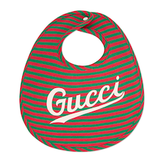 Нагрудник из хлопка с надписью «Gucci», 0–1 год