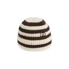 Baby striped knit cotton hat