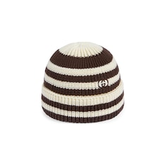 Bonnet rayé pour enfant en maille de coton