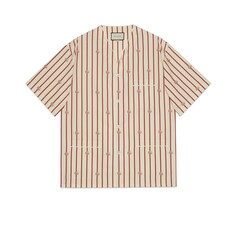 Double G stripe bowling shirt