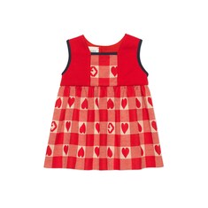 Baby G heart check cotton dress